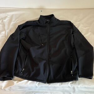 Port Authority Black Windbreaker Jacket Smooth Synthetic Casual
